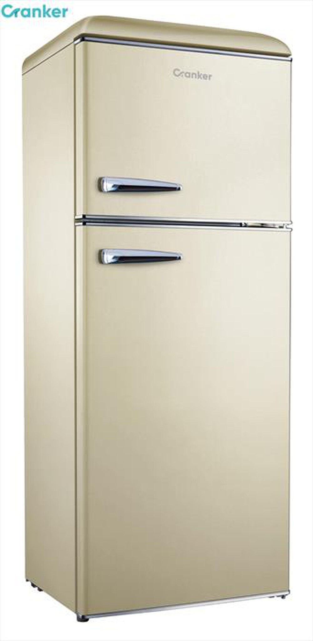 "CRANKER - Frigorifero 2 porte CRDP5200C Classe E 280 lt-CREMA"
