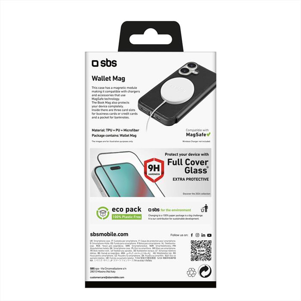 Immagine del prodotto SBS - Wallet Magsafe iPhone 16 Plus TEBKMAGSFIP1667K-Nera