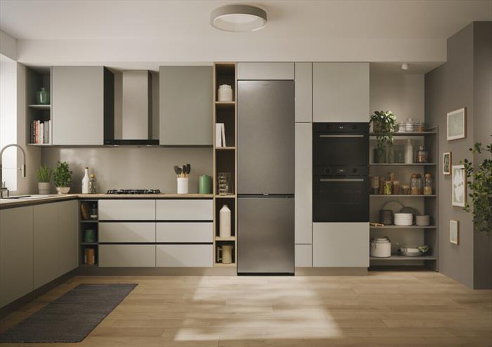 "CANDY - Frigorifero combinato CNCQ2T620EX Classe E 409 lt-Stainless steel"