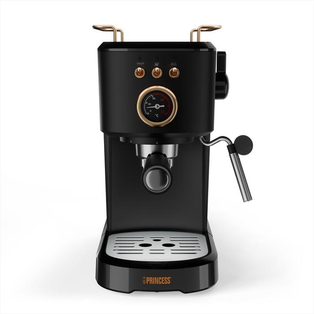 "PRINCESS - MACCHINA CAFFE' ESPRESSO 3 IN 1-Nero / Acciaio-Plastica"