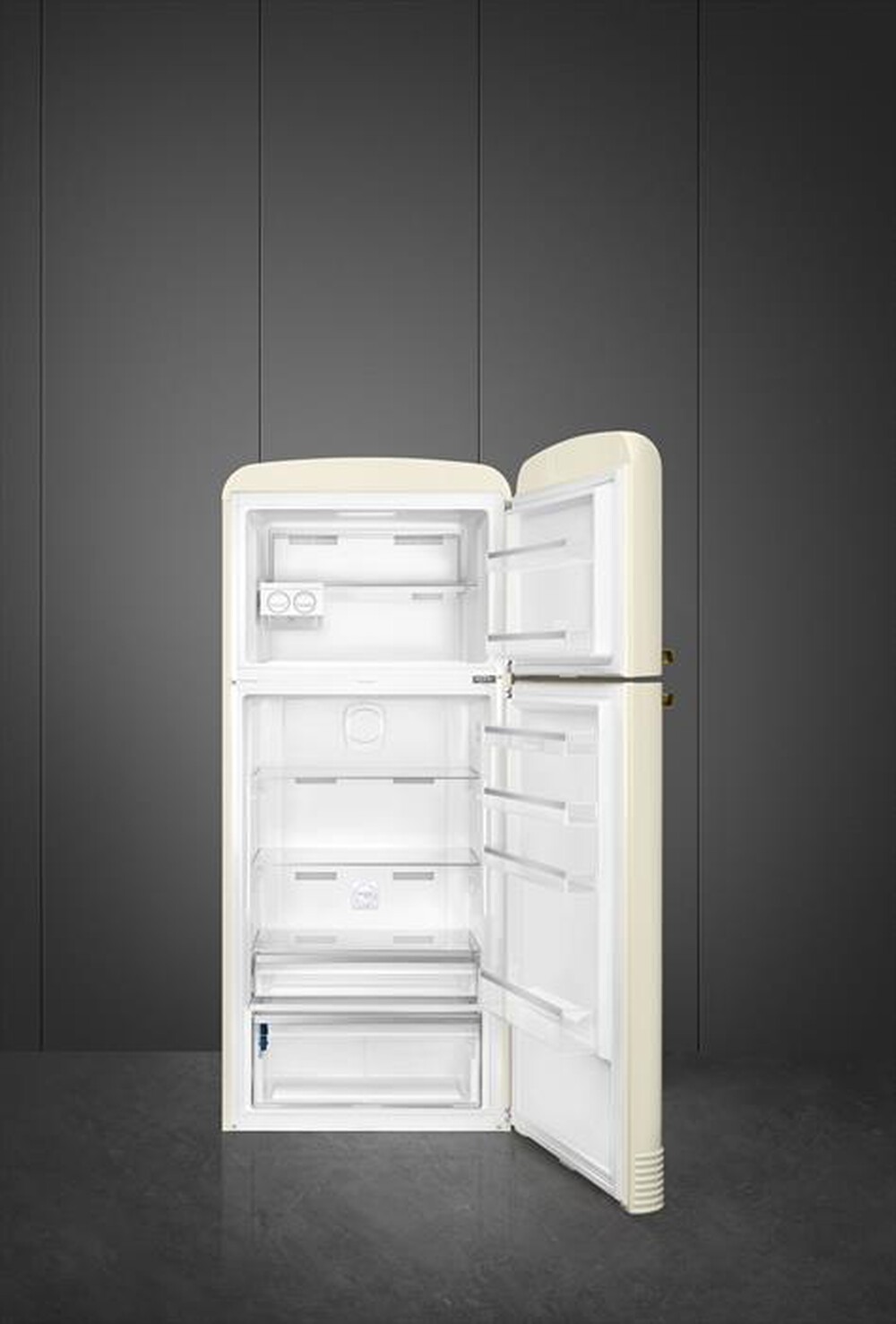 "SMEG - Frigorifero 2 porte FAB50RCRB5 Classe E 467lt-Panna finiture ottone"