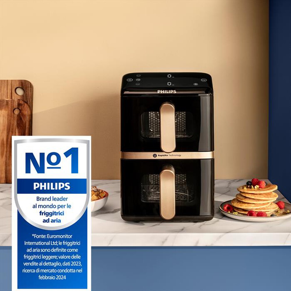 Immagine del prodotto PHILIPS - Friggitrice AIRFRYER SERIE 4000 DA 10L NA462/70-Nero/Rame