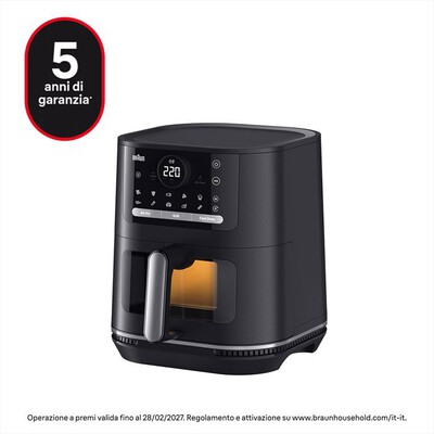 BRAUN - Friggitrice ad aria HF5075-Nero opaco