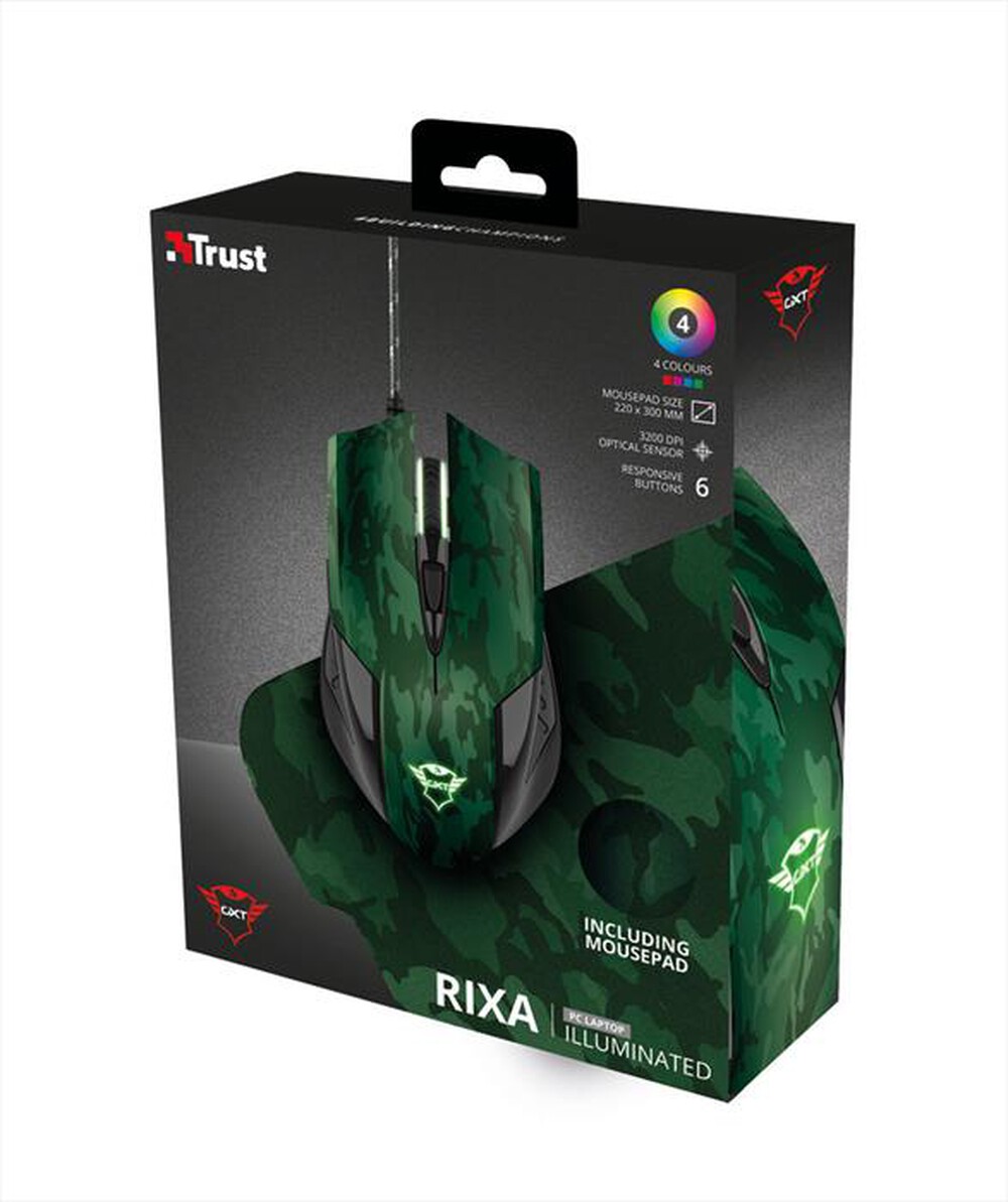 "TRUST - GXT781 RIXA CAMO MOUSE & PAD-Camouflage"