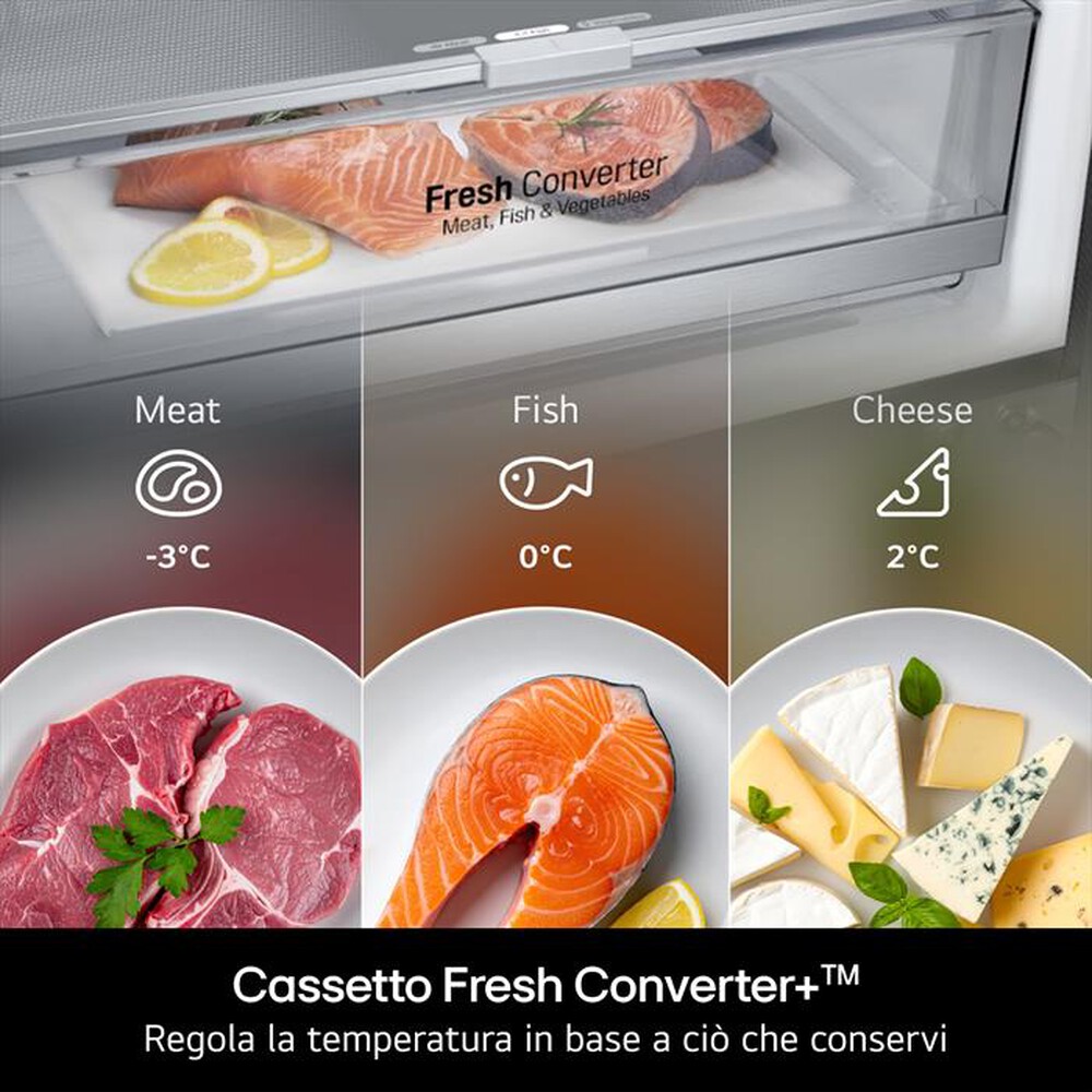 Immagine del prodotto LG - Frigorifero combinato GBBS726AEV Classe A 375lt-Nero