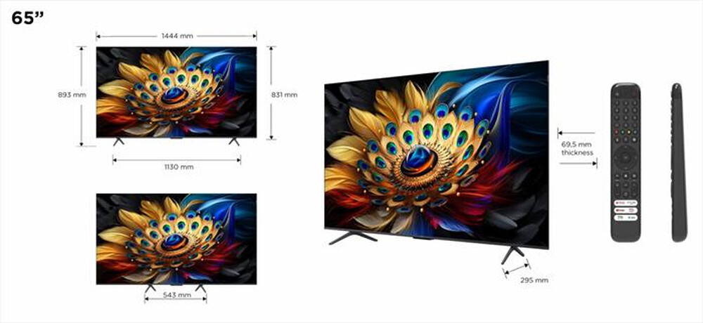 "TCL - Smart TV Q-LED UHD 4K 65\" 65C69B-Titanium"