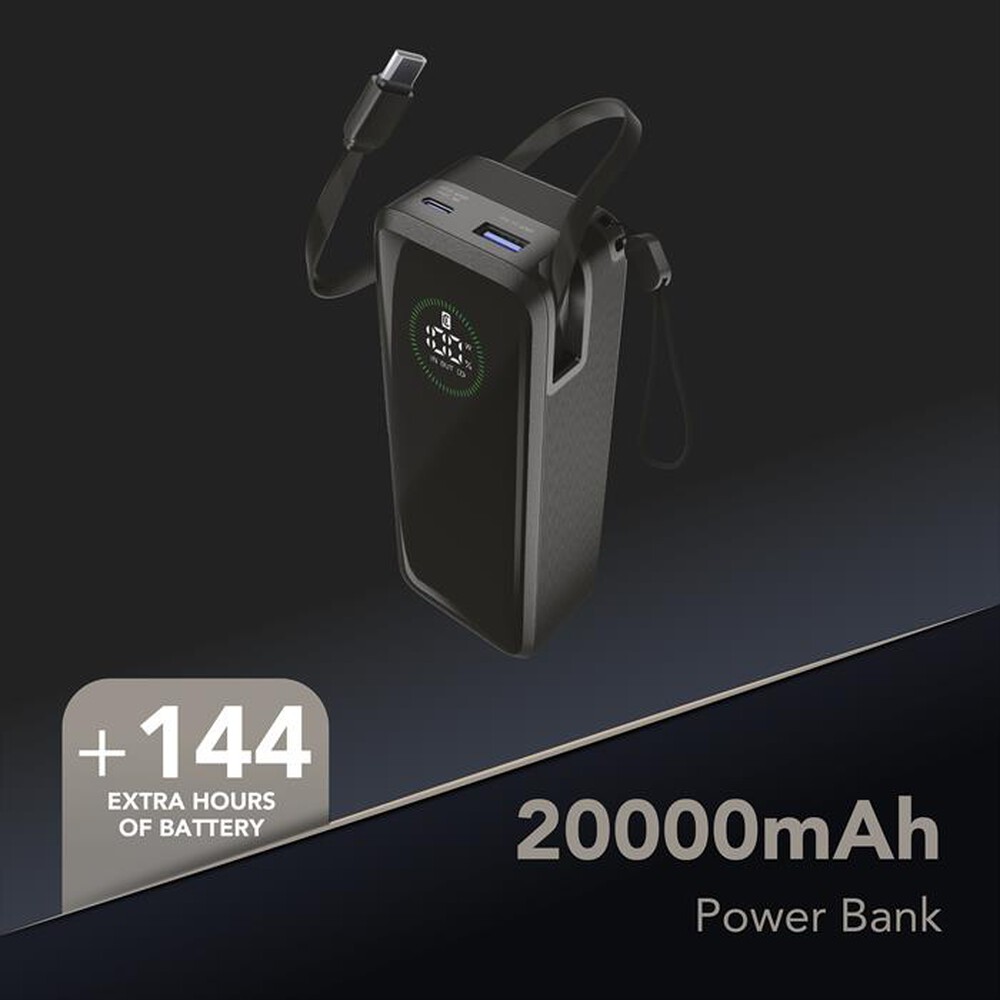 Immagine del prodotto CELLULARLINE - POWER BANK ROLLER 20000-Nero