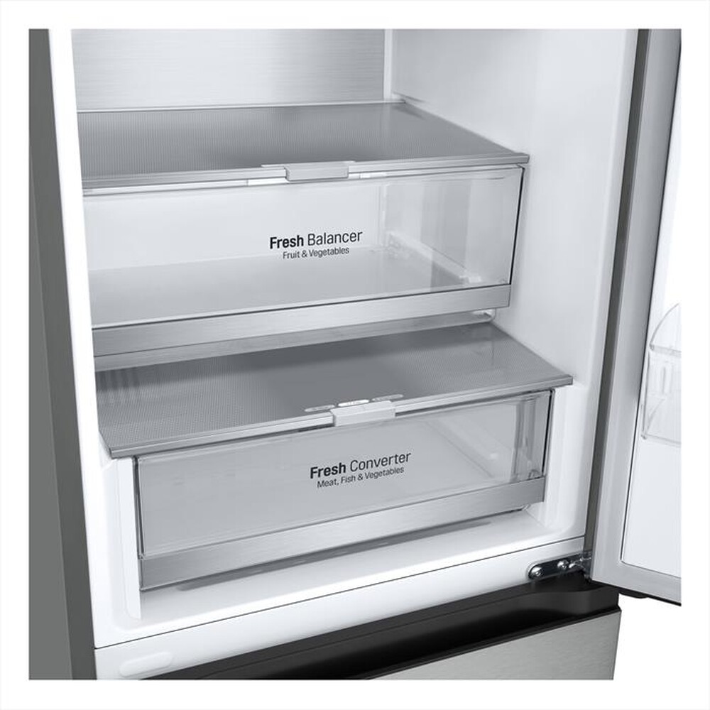 "LG - Frigorifero combinato GBV7280CMB Classe C 387L-Argento"