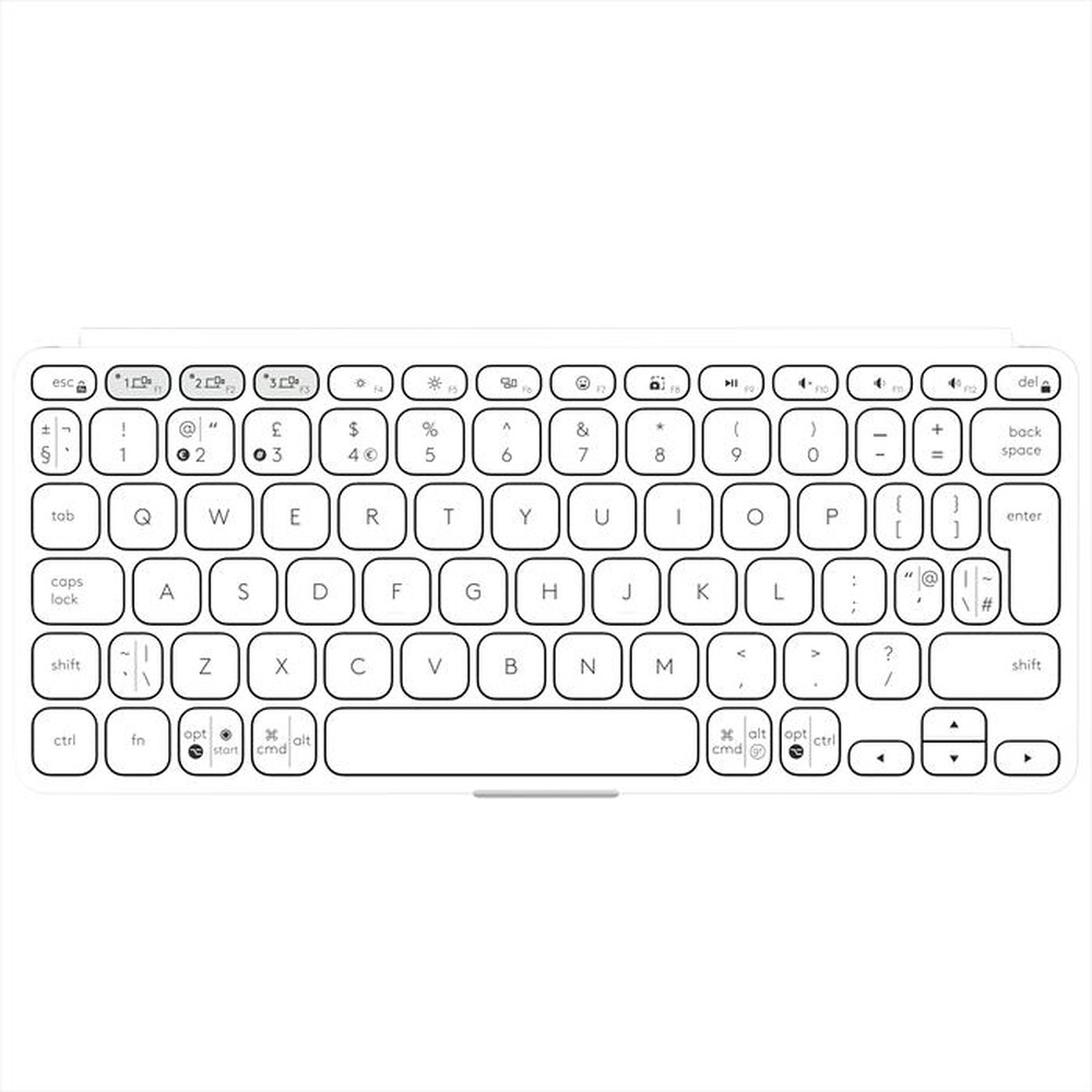 "LOGITECH - Tastiera Keys To Go 2-Pale Grey"