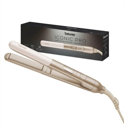 BEURER - Piastra per capelli lisci e onde HS 70 ICONIC PRO-Crema e oro