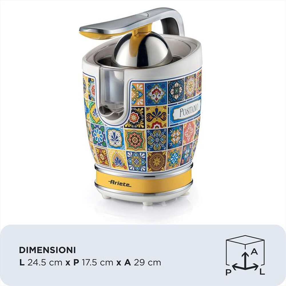 Immagine del prodotto ARIETE - 0413/0P Spremiagrumi elettrico Positano-Multicolour,Yellow