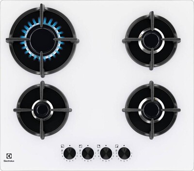 ELECTROLUX - Piano cottura a gas EGG64272W 0cm-Bianco/Gas on glass