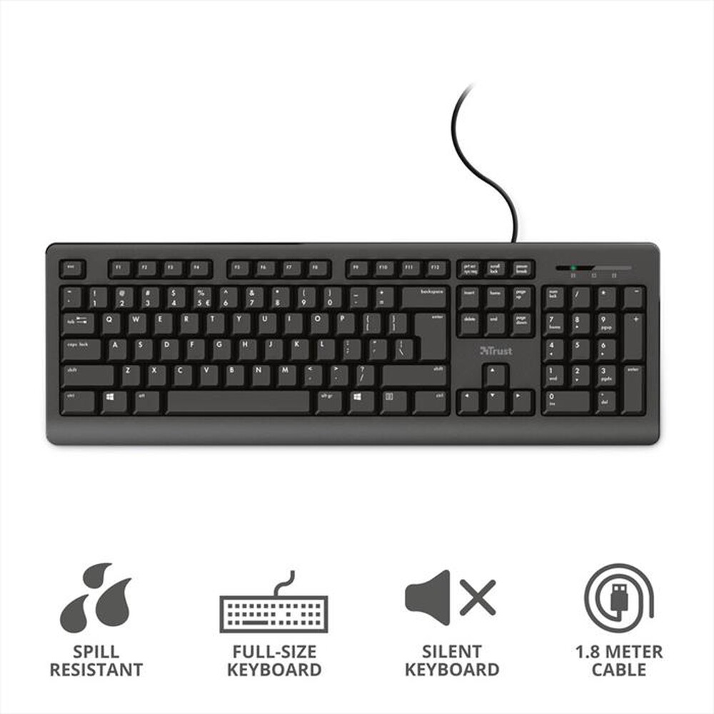 "TRUST - PRIMO KEYBOARD IT-Black"