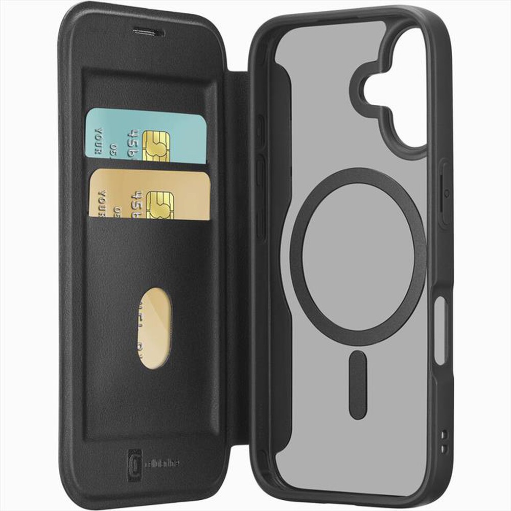 Immagine del prodotto CELLULARLINE - Custodia a libro DAILY MAG per IPHONE 17-Nero, Trasparente