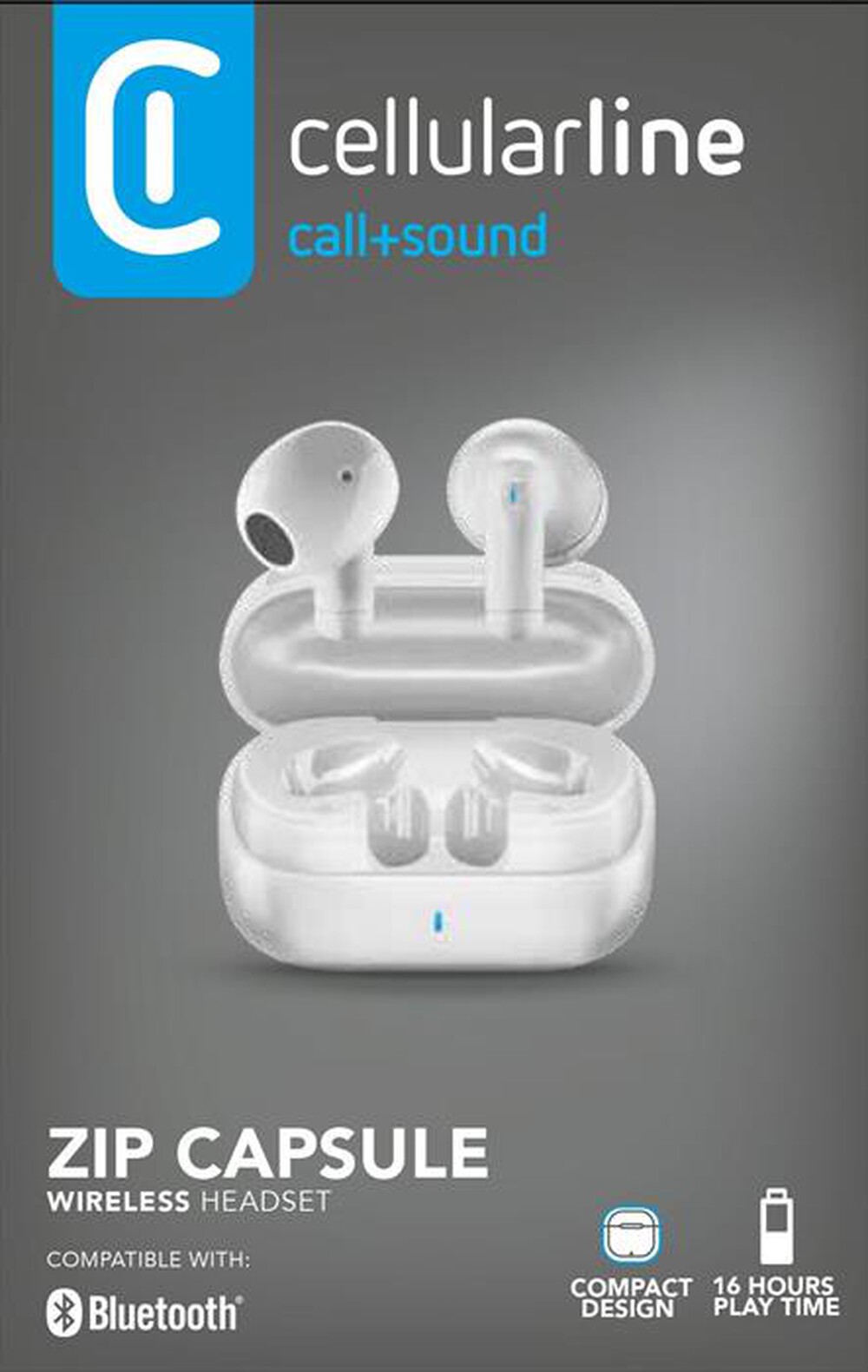 Immagine del prodotto CELLULARLINE - AURICOLARI WEAVY CAPSULE BLUETOOTH TECNOLOGIA TRU-Bianco