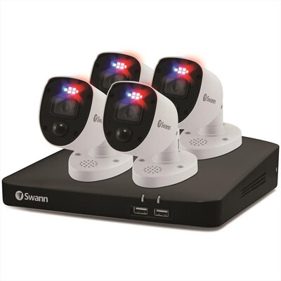 SWANN - KIT NVR 1TB 8CH + 4 CAM 4K-White