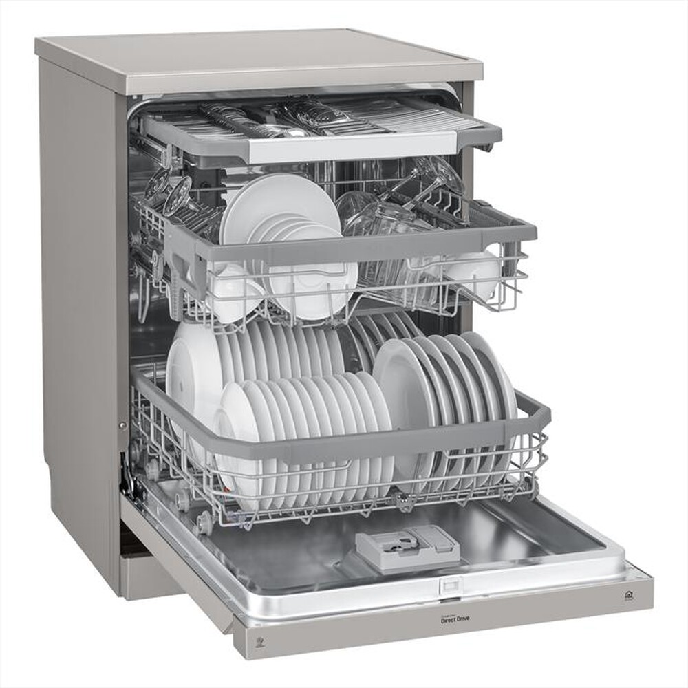 "LG - Lavastoviglie DF325FPS Classe E 14 coperti-PLATINUM SILVER"