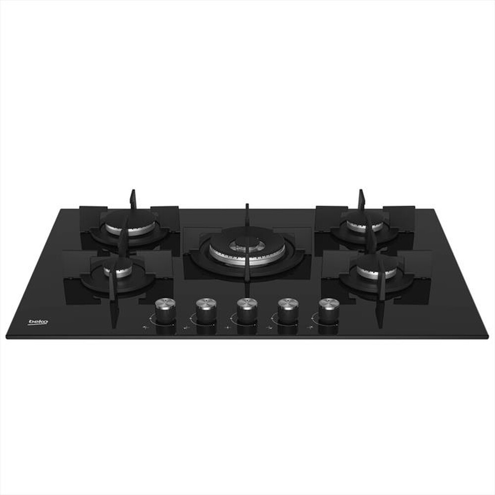 "BEKO - Piano cottura a gas HILW75222S 75cm-Cristallo Nero"