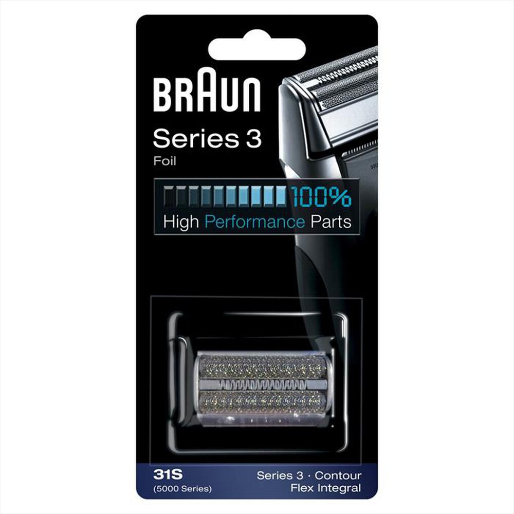 "BRAUN - Testina di Ricambio per Rasoio 31S-Argento"