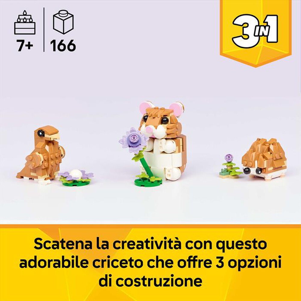 Immagine del prodotto LEGO - CREATOR 3IN1 Simpatico criceto con fiore - 31376