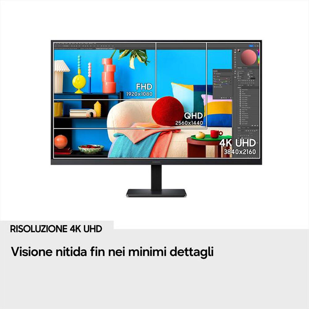 Immagine del prodotto SAMSUNG - MONITOR VIEWFINITY S7 S70H 4K 32" UHD FLAT-Black