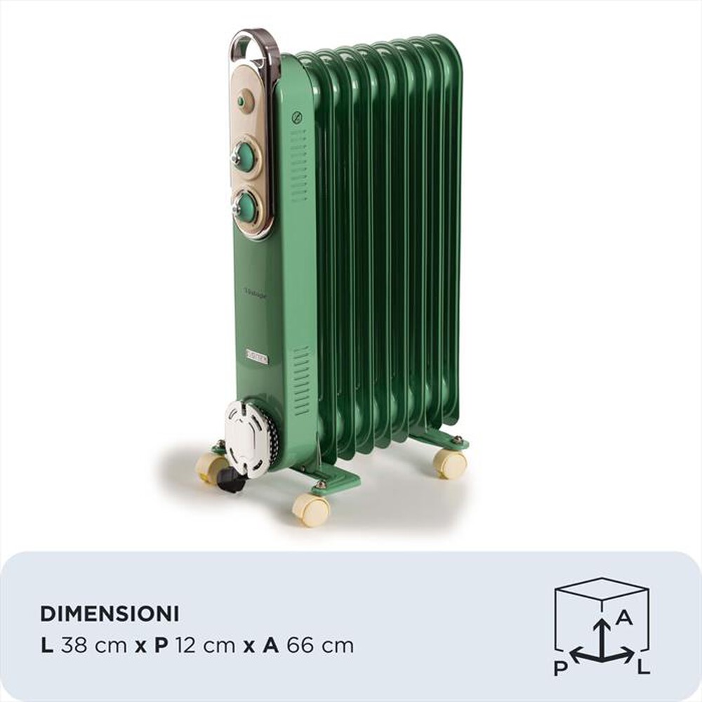 Immagine del prodotto ARIETE - 8251 RADIATORE A OLIO VINTAGE 9 ELEMENTI-Verde