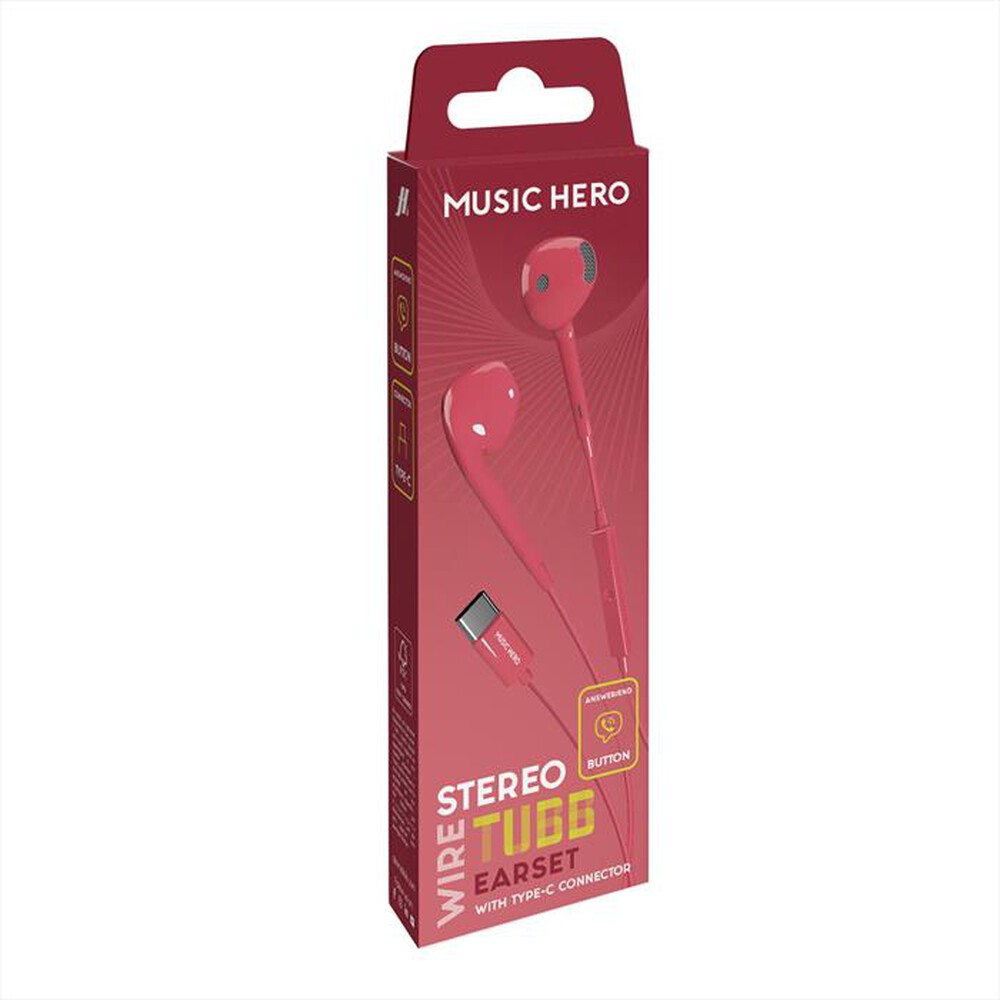 "SBS - Auricolare Semi in ear MHEARSETTYCP-Rosa"