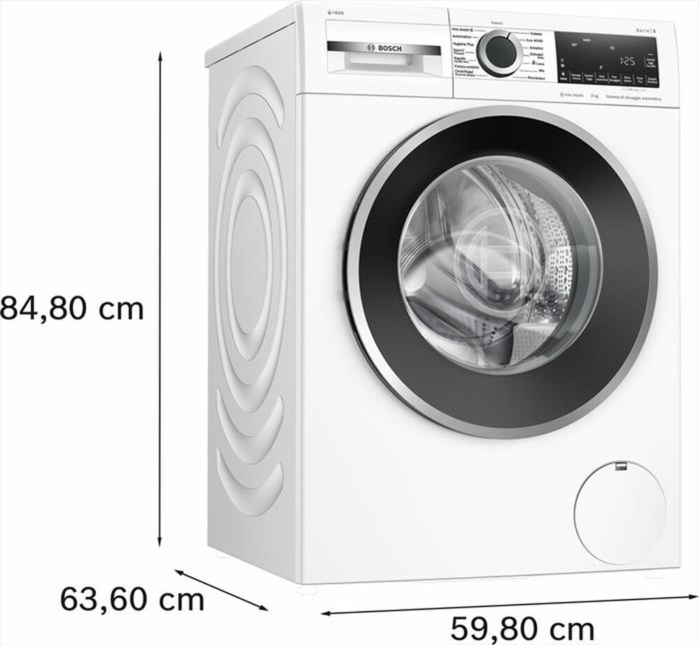 "BOSCH - Lavatrice WGG244F0IT 9 Kg Classe A-Bianco"