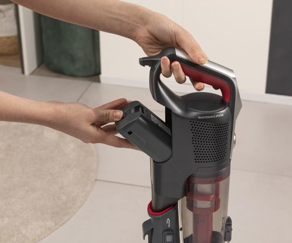 "HOOVER - Aspirapolvere ricaricabile HF522STH-Grigio, Rosso"