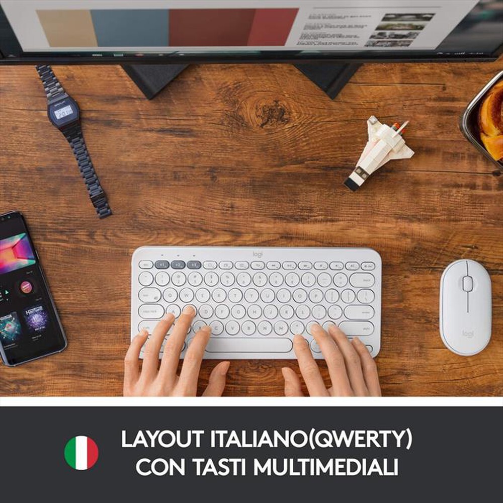 "LOGITECH - K380-Offwhite"