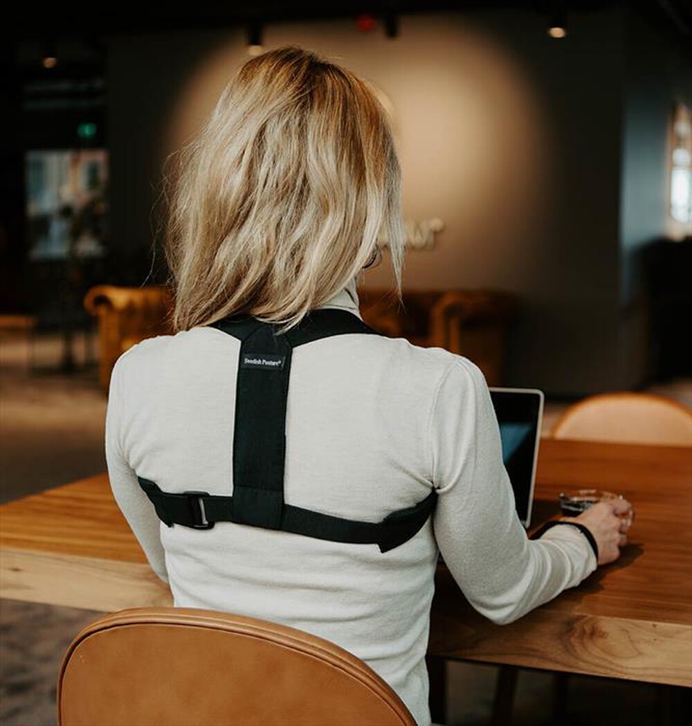 "SWEDISH POSTURE - Flexi Tutore per la postura taglia unica-Nero"