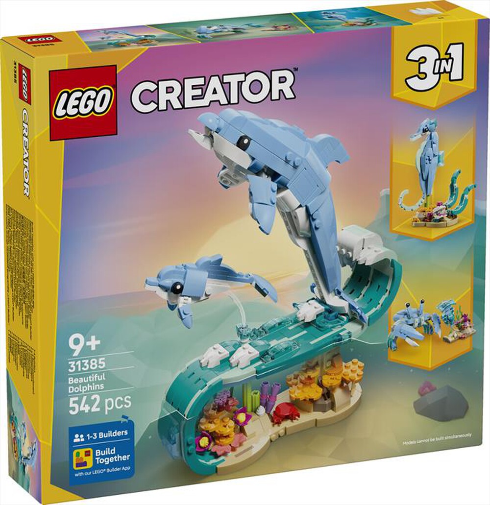 Immagine del prodotto LEGO - CREATORE 3IN1 Animali marini: delfini - 31385-Multicolore