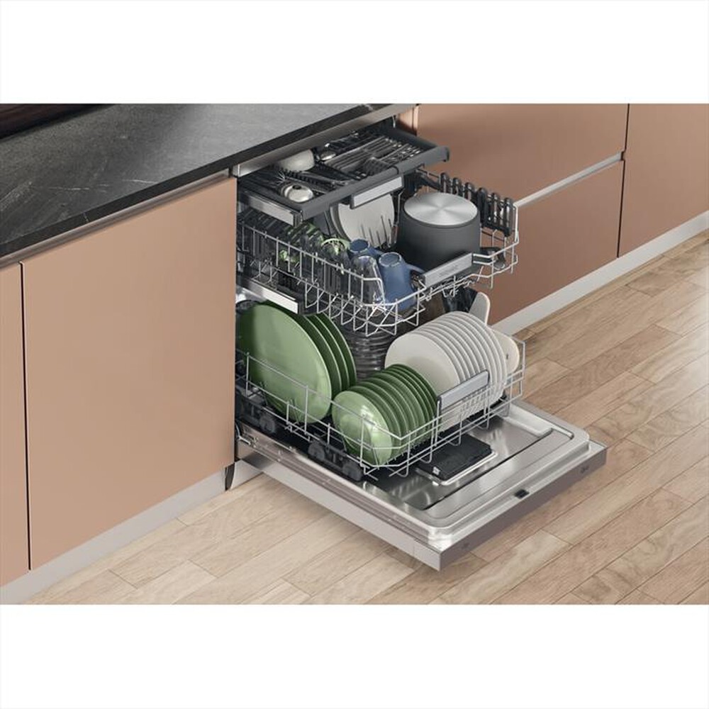"HOTPOINT ARISTON - Lavastoviglie MAXISPACE H7F HS51 X Classe B-Stainless steel"