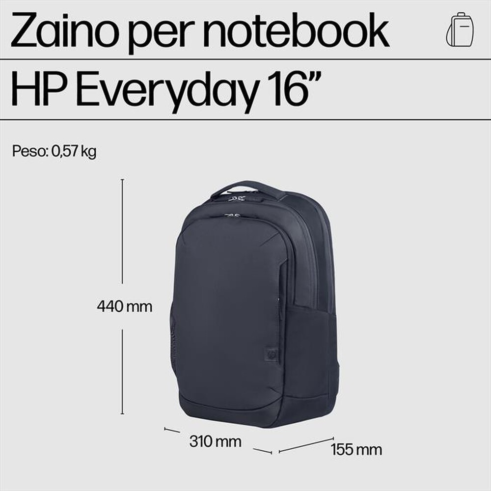 "HP - ZAINO EVERYDAY 16\"-Odyssey Gray"