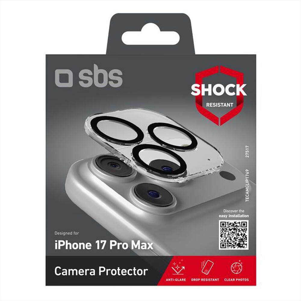 Immagine del prodotto SBS - Camera glass per iPhone 17 Pro Max-Trasparente