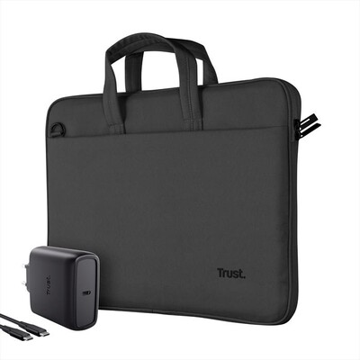 TRUST - Borsa per laptop e caricabatterie 65W BOLOGNA-Black