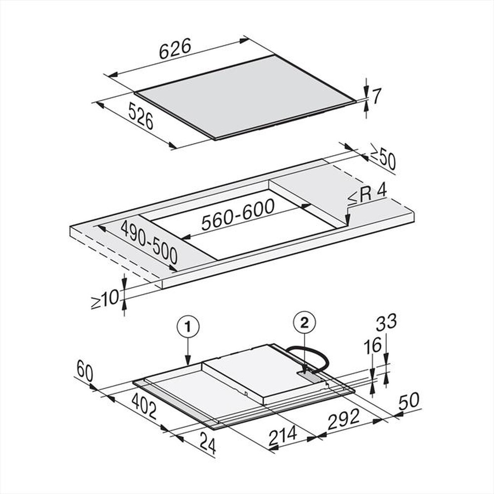 Immagine del prodotto MIELE - Piano cottura elettrico KM 7221 FR 62,6 cm-Nero