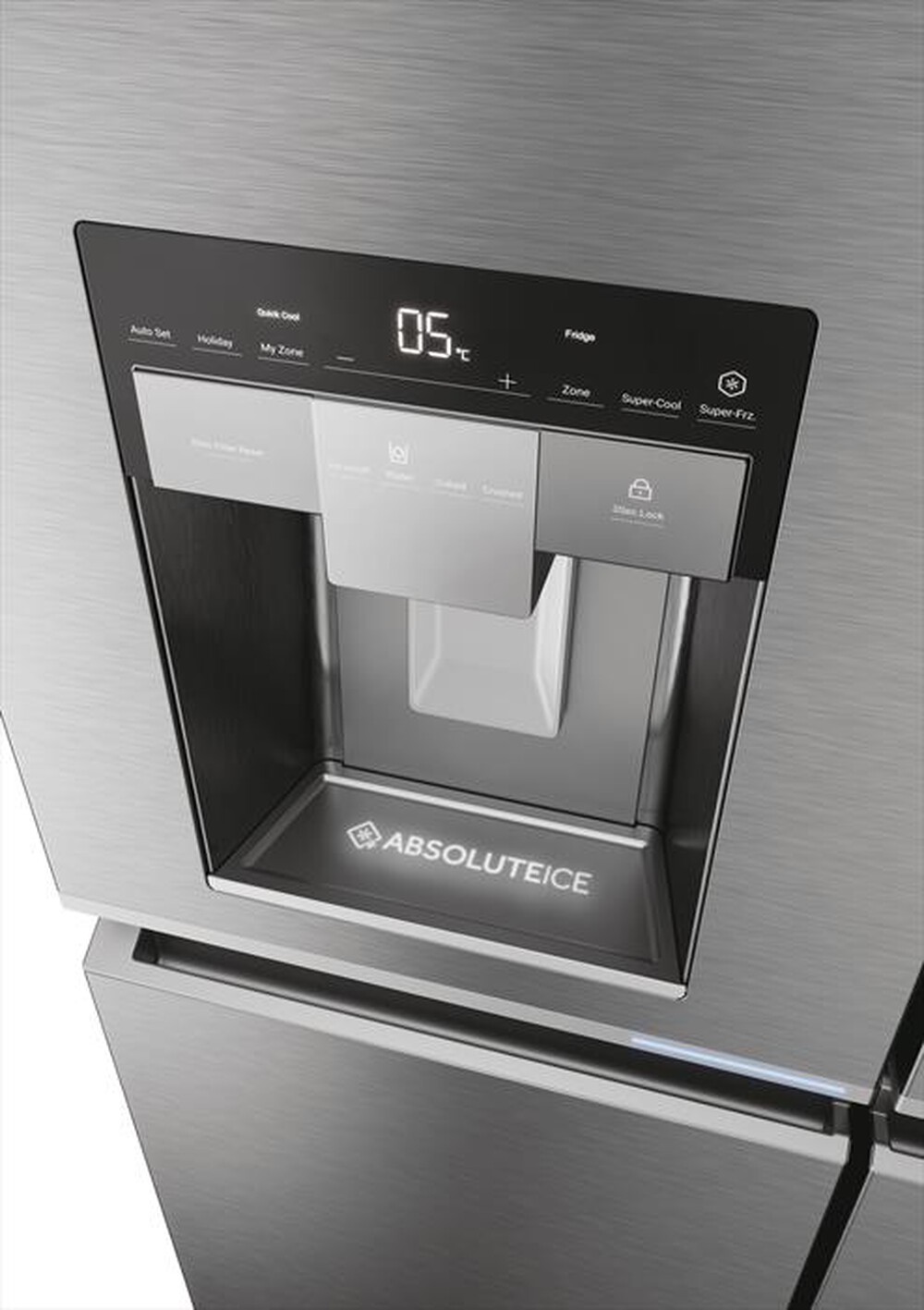 Immagine del prodotto HAIER - Frigorifero side by side HCR7918EIMP ClasseE 601lt-Platino, Acciaio inossidabile
