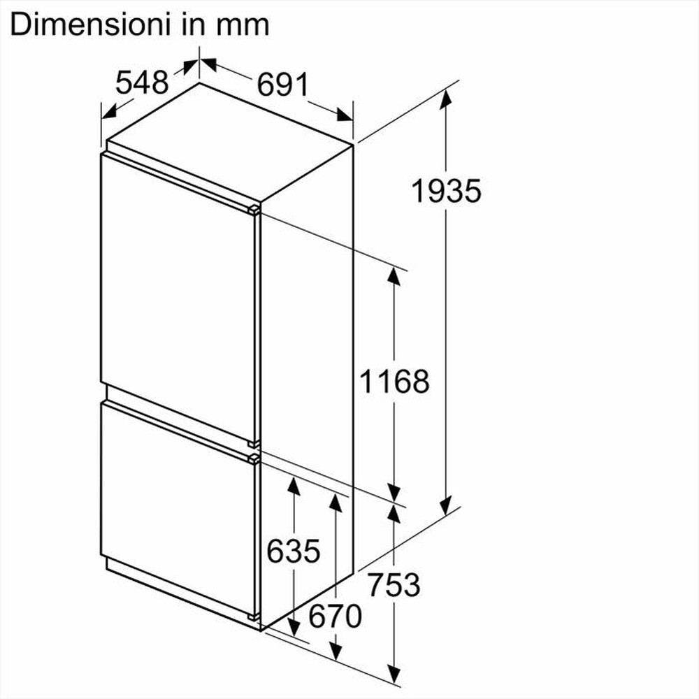 Immagine del prodotto BOSCH - Frigorifero Combinato KBN965SE0 Classe E-Bianco