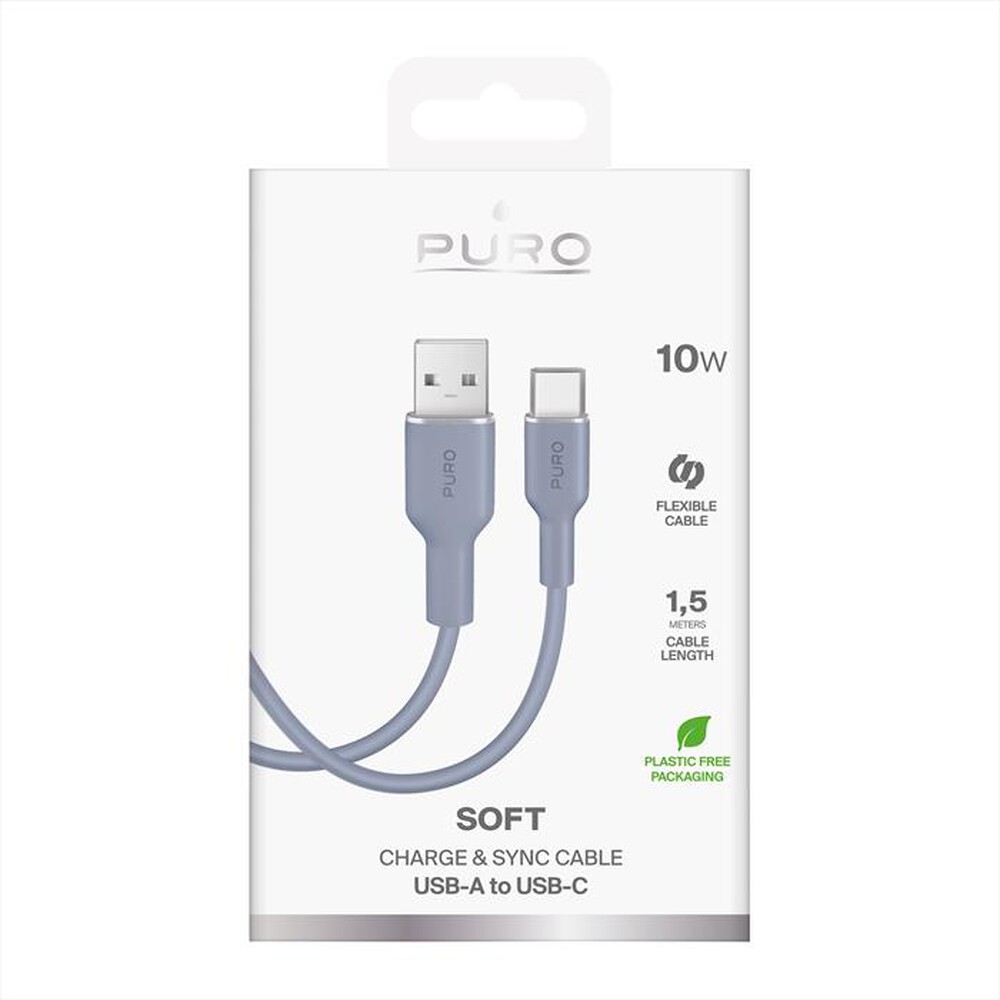 Immagine del prodotto PURO - Cavo da USB-A a USB-C PUUSBCICONLBLUE-Powder Blue