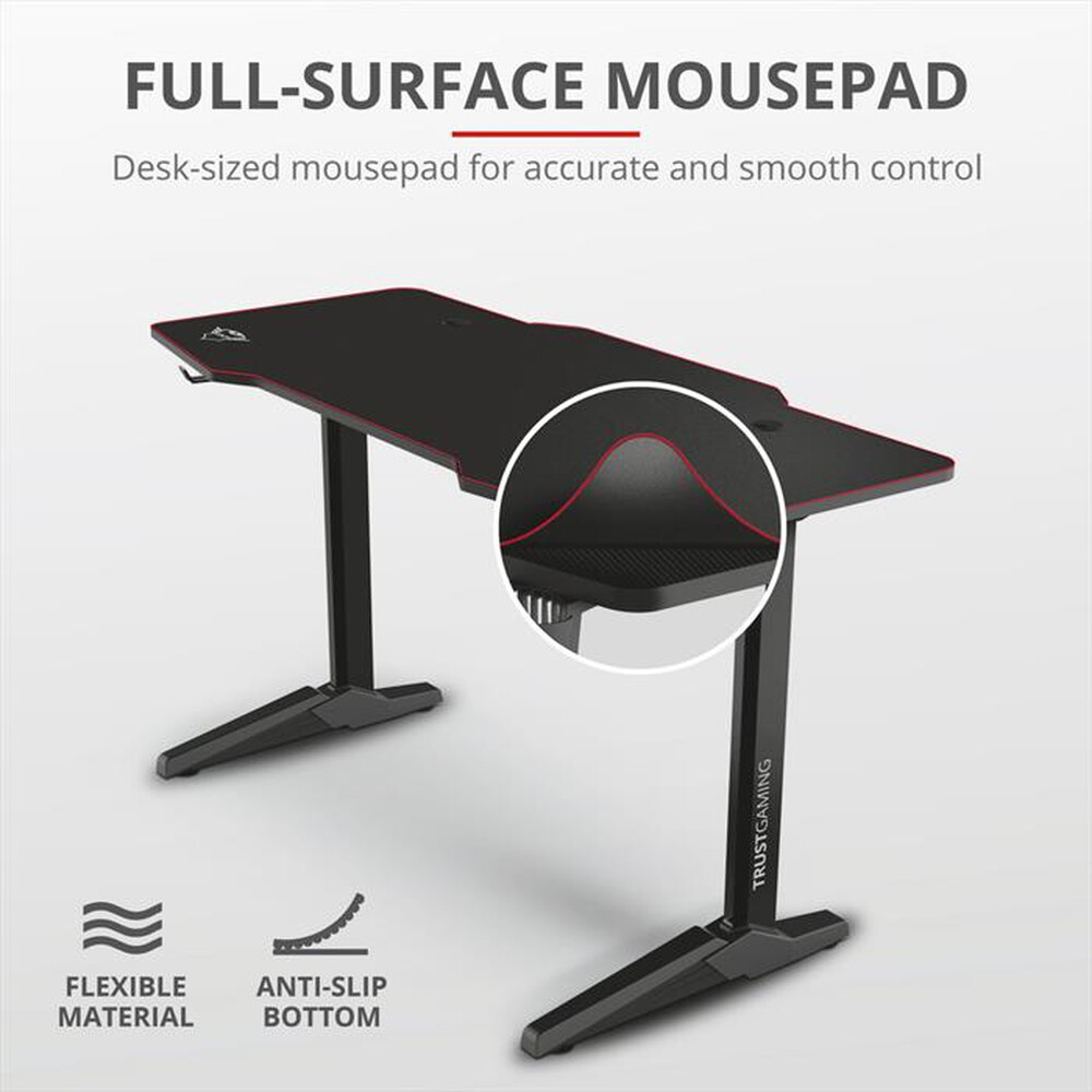 "TRUST - GXT1175 IMPERIUS XL GAMING DESK-Black"