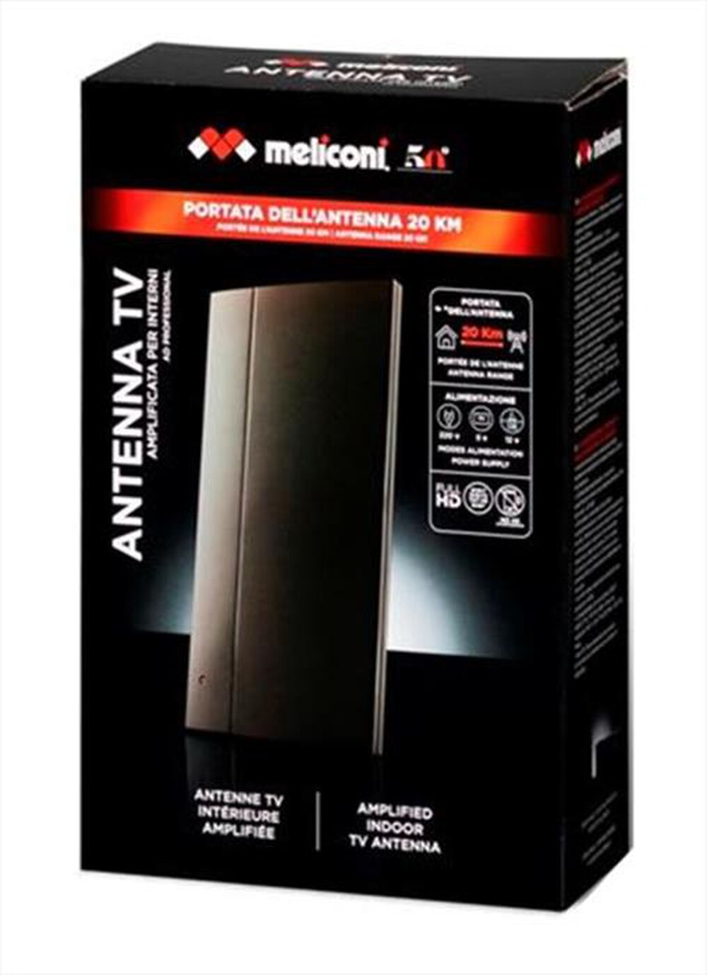 Immagine del prodotto MELICONI - AD PROFESSIONAL - ANTENNA DIGITALE 47 DB EUP-Nero