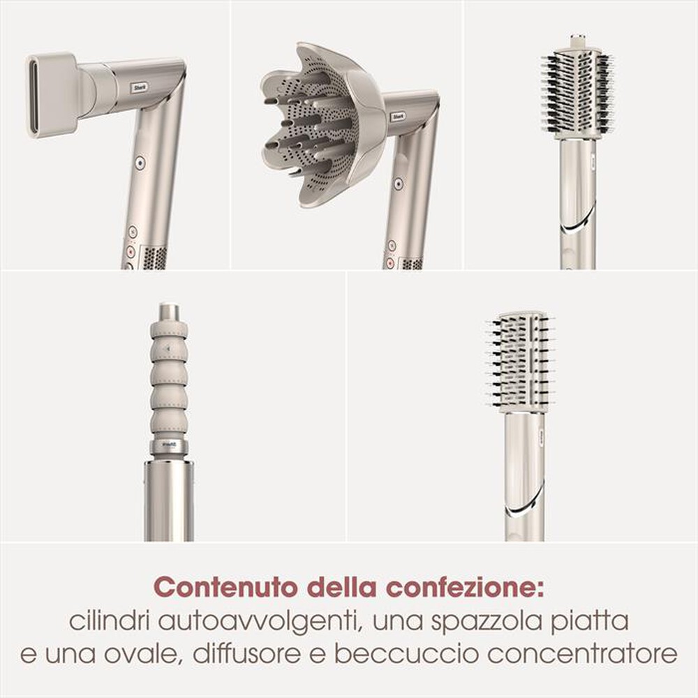 "SHARK - STYLER ASCIUGACAPELLI SHARK FLEXSTYLE COMPLETE SET-Champagne"