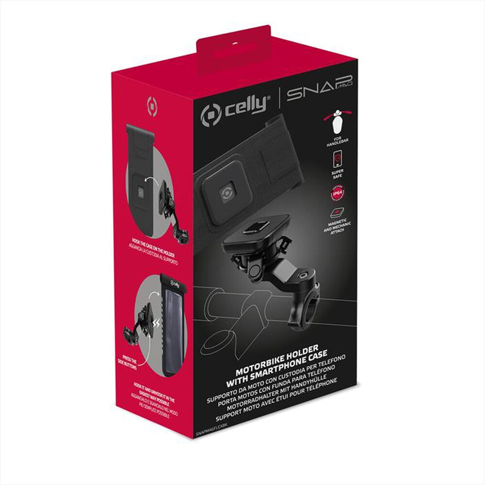 Immagine del prodotto CELLY - SUPPORTO BICI CON FISSAGGIO AD INCASTRO E CUSTODIA-NERO