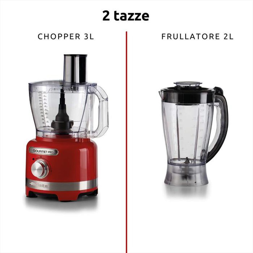 "ARIETE - Kitchen machine 1782 MODERNA GOURMET PRO 3L-Rosso"