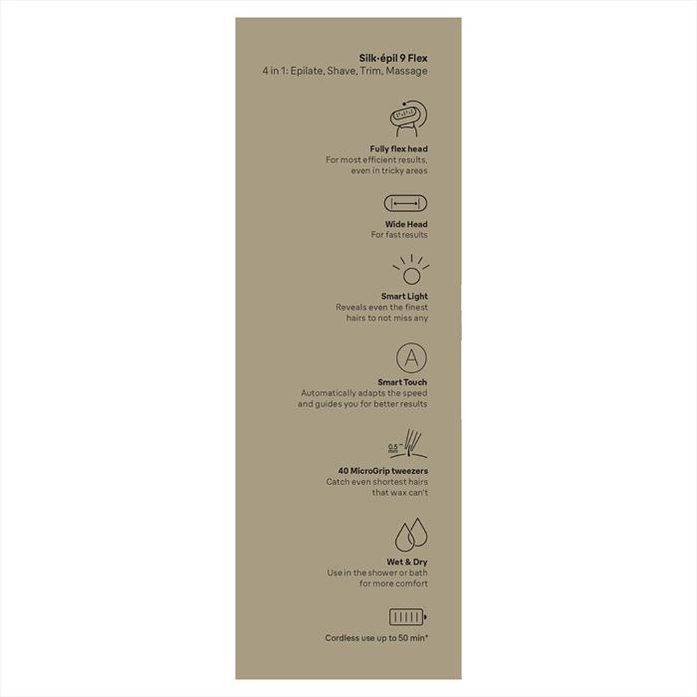 Immagine del prodotto BRAUN - Epilatore SILK-ÉPIL 9 FLEX 9-071 3D-BIANCO/ORO