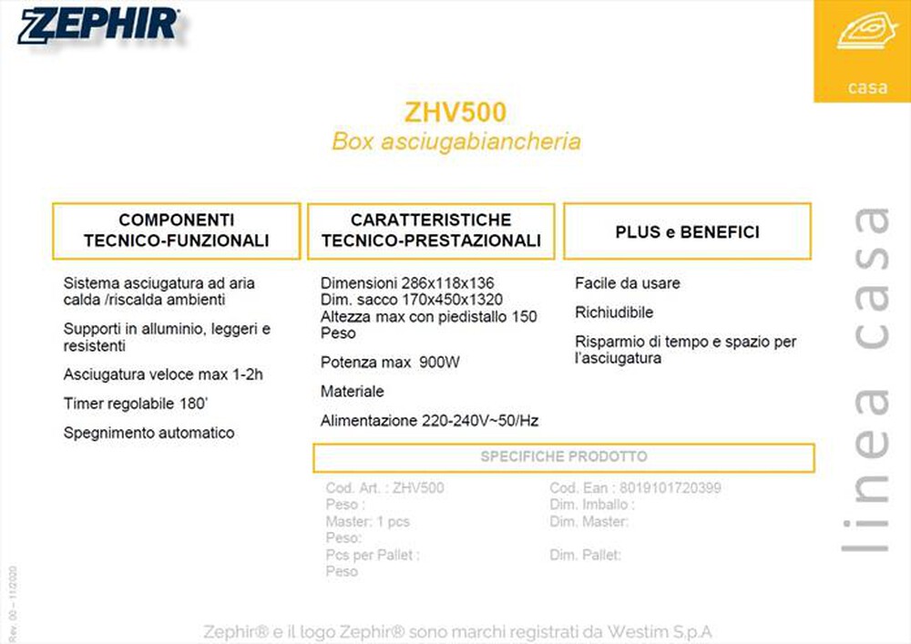 "ZEPHIR - ZHV500-Azzurro"