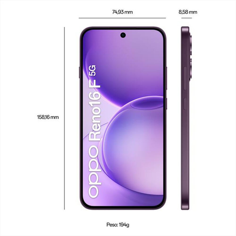 Immagine del prodotto OPPO - Smartphone RENO16 F 5G-Purple Black