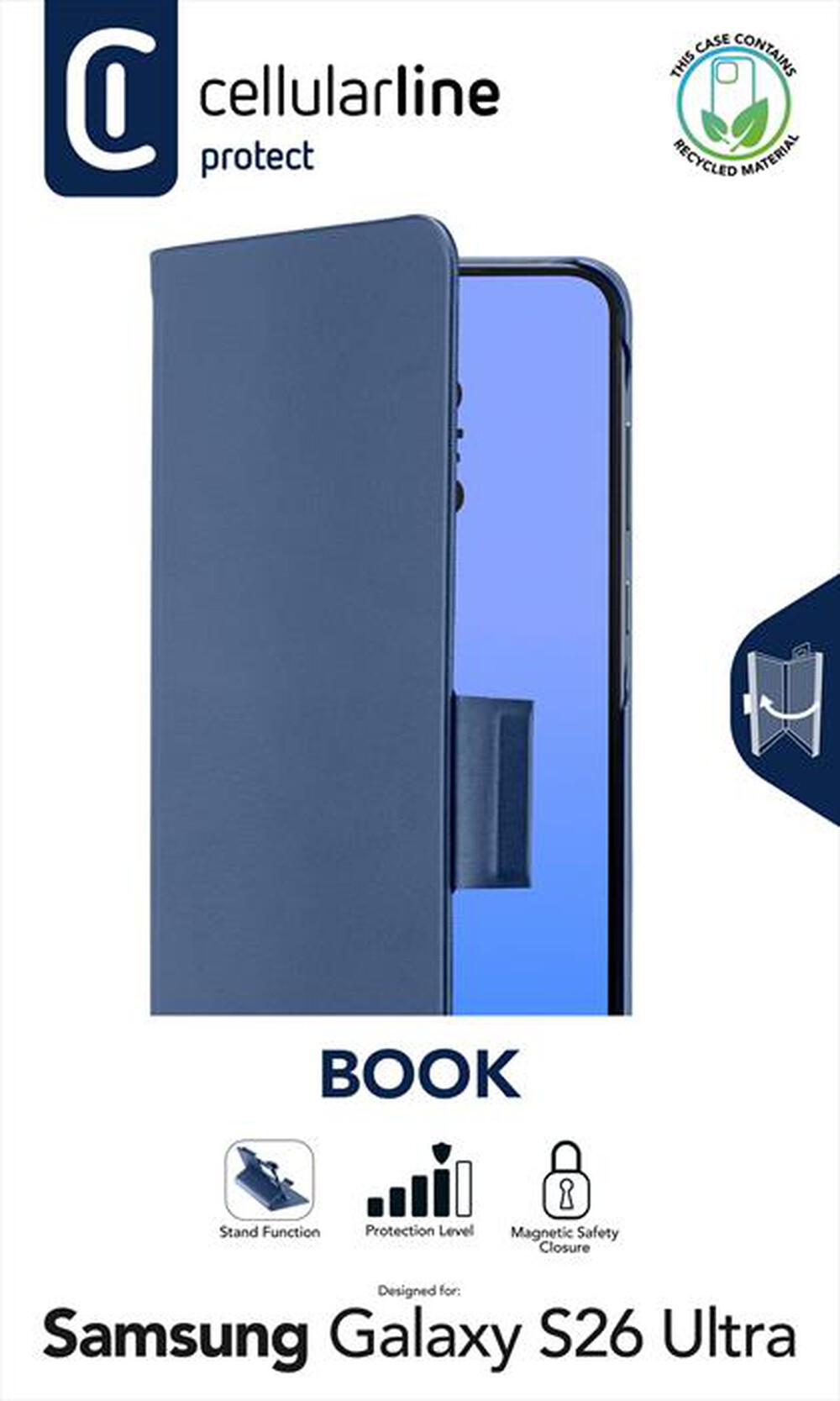 Immagine del prodotto CELLULARLINE - Custodia a libro per GALAXY S26 ULTRA-Blu