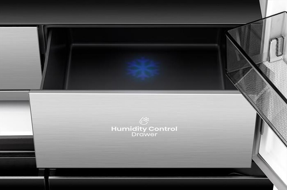 "HISENSE - Frigorifero 4 porte RQ768N4GBE Classe E 591 lt-Black Glass"
